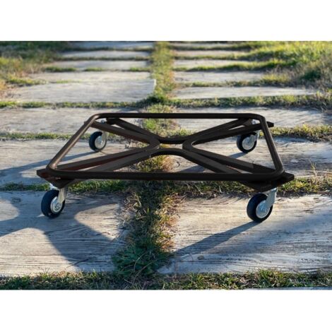 Carrello Porta Piante Linea Heavy Cm 50X50 Cotto Tecnokit