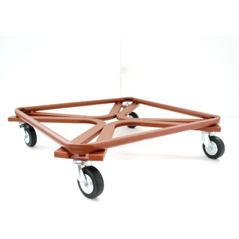 Carrello Porta Piante Linea Heavy Cm 60X60 Cotto Tecnokit