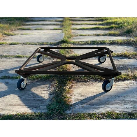 Carrello Porta Piante Linea Heavy Cm 50X50 Nero Tecnokit