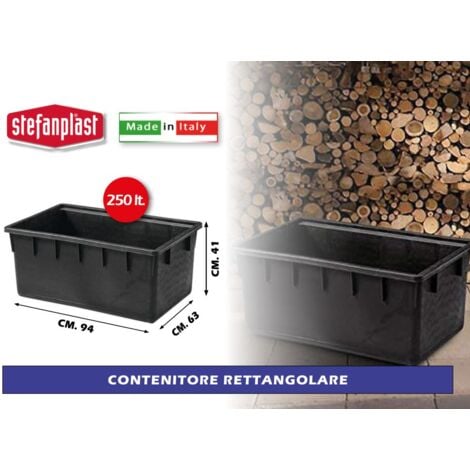 Mastello Rettang. L 250 94X63 h 57 Nero Stefanpl