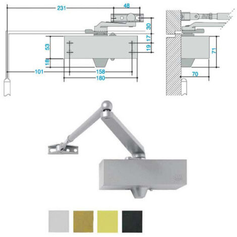 Chiudiporta Yale MAB 564 Nero - Forza Regolabile 2/5 Per Porte Esterne - Foto 9