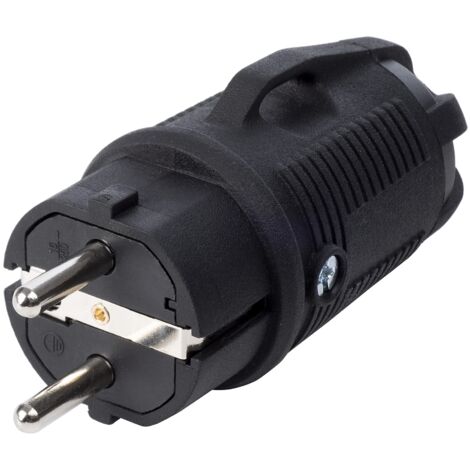 Spina Schuko 2 A 230 V Gomma IP44 16 A Cavo Nero Ciabatta Presa Multipla - Foto 9