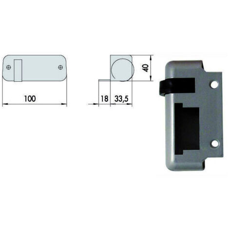 Contropiastra Elettroserrature Dx 07017-10-1 Cisa
