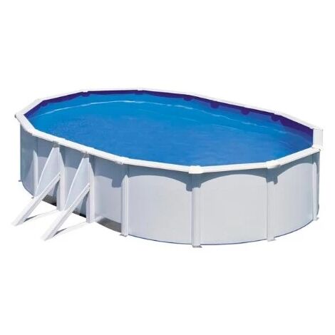 GRE – Piscina fuori terra ovale 610x375xh120 cm – Pareti in acciaio galvanizzato – Capacità 20.893 Lt – Accessori inclusi: skimmer, pompa, scaletta (1/10)