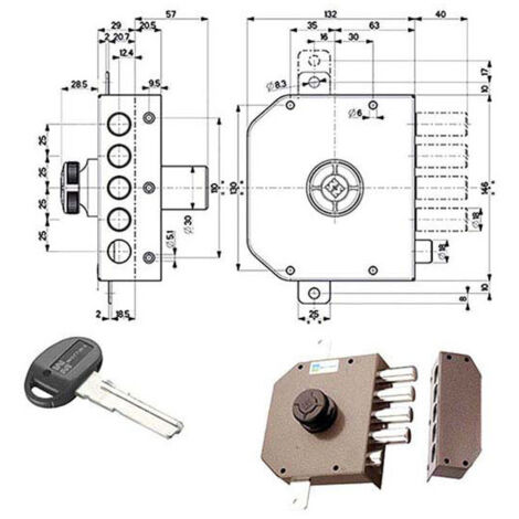 Serratura Sic.Triplice Dx Pompa 30631 Mottura