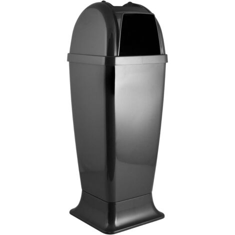 Stefanplast – Posacenere gettacarta antracite – Cestino inferiore con posacenere superiore integrato – Plastica rigida di alta qualità – Design moderno (1/3)