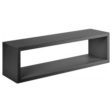 Mensola parete rettangolare nero scaffale salotto soggiorno camera Regolo (1/6)