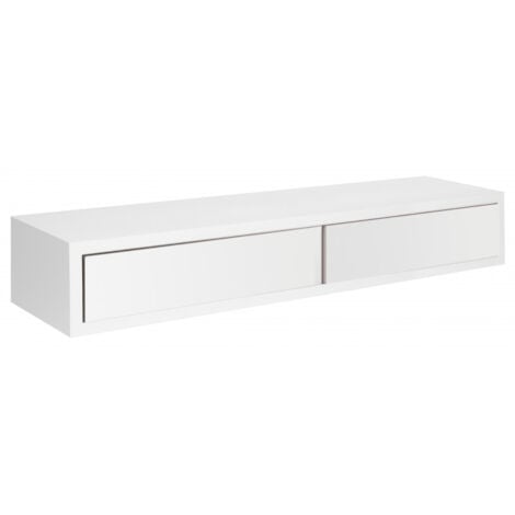 Mensola da Muro Domino con Cassetti Bianco  88.2x13.4x20 cm Sanitec