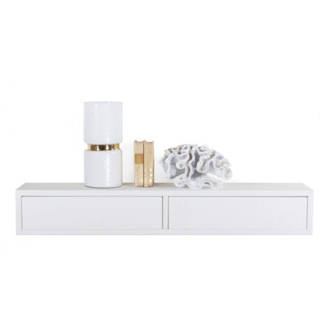 Mensola da Muro Domino con Cassetti Bianco  88.2x13.4x20 cm Sanitec