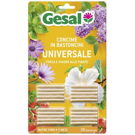 Concime in bastoncini universale – 20 pezzi – GESAL – Nutrimento prolungato per piante in vaso (1/5)