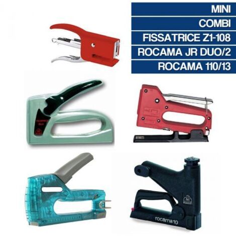 Cucitrice mini a pinza – Corpo in metallo con 1000 punti inclusi – Romeo Maestri (1/2)