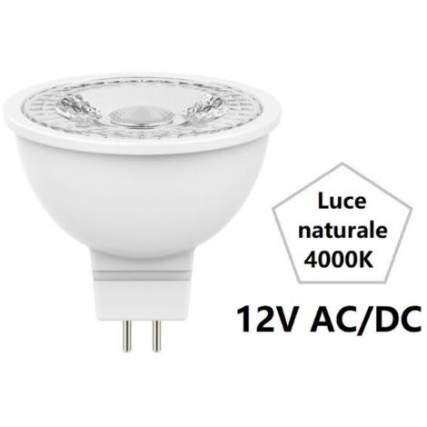 5BLISTER LAMPADA SPOT LED MR16 GU5.3   - 6.5w - 4000°K naturale - 560 lm - 50x45h