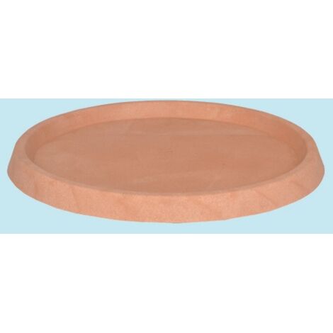 Sottovaso tondo Impruneta Ø 40 cm in resina tonaca terracotta – Telcom