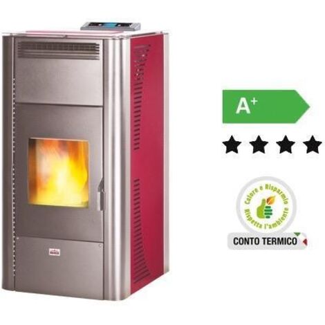 TERMOSTUFE STUFA A PELLETS QUEEN IDRO 24 POTENZA 21,96 Kw - CM.64x57xH127 (1/4)