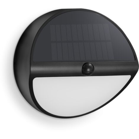 Plafoniera LED solare Aura tonda 5 W Nero – Elegante per esterni – Century (1/3)