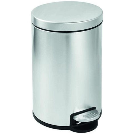 Pattumiera a pedale Vigor, inox 12 litri, 25x40h cm (1/3)
