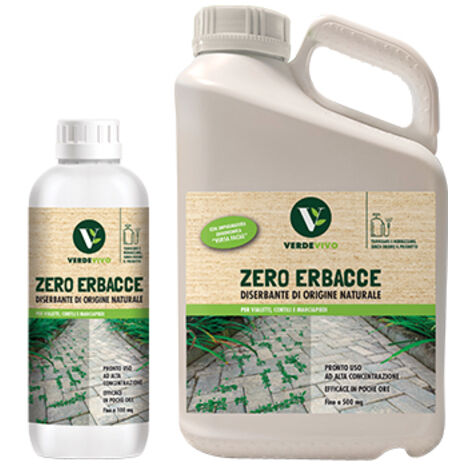 Erbicida naturale Zero Erbacce – 1L – VerdeVivo – Diserbante a base di aceto per aree civili