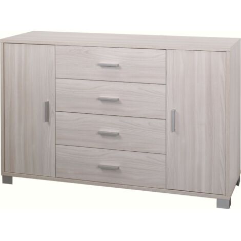 Madia due ante quattro cassetti Olmo Chiaro 136x41x h86 cm