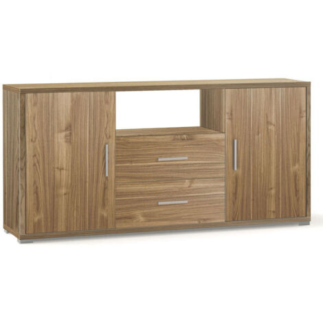 Mobile 2 Ante 2 Cassetti 174L x 41P x h84 – Finitura Legno Noce – Sarmog (1/2)