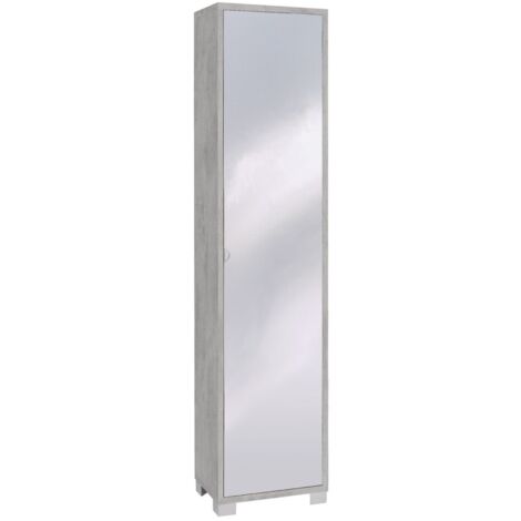 Colonna 1 Anta Specchio 43L x 29P x h190 – Finitura Cemento – Sarmog
