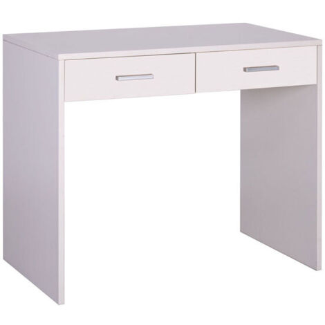Scrivania 90 cm Cassetti in Legno Bianco Salvaspazio Moderna da Ufficio (1/3)