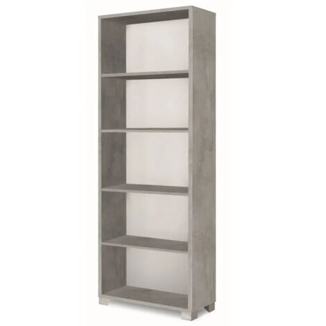 Libreria Moderna 70x29x190 cm Cemento Ripiani Regolabili (1/4)