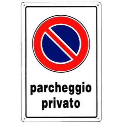 Cartello Parcheggio Personalizzato 30x20 Cm - Pannello In Schiuma Rigida 3 Mm Con Fori - Uso Esterno/Interno - 3
