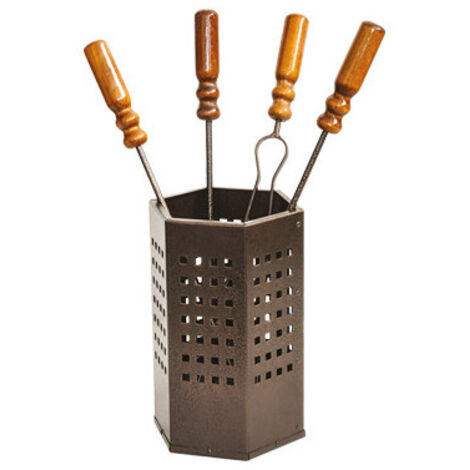 Attrezzature camino set 4 pz – cubo cenere e accessori 669