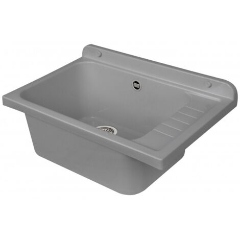 Pilozzo a muro 58x38 cm con sgocciolatoio – Grigio – Profondo e anti UV – Ideale per esterno – Kit di montaggio – Negrari (1/5)