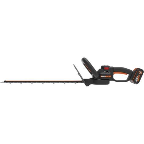Tagliasiepi a batteria WG263E 20 Volt Brushless con batteria 4 Ah e caricabatteria rapido per potatura siepi 57 cm - Worx