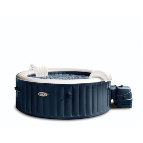 Spa gonfiabile idromassaggio 4 posti con luce LED e poggiatesta, riscaldamento 40°C diametro 196 cm altezza 71 cm per esterno - Intex