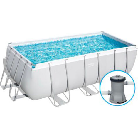 Piscina fuori terra Bestway 56456 Power Steel frame rettangolare 412x201x122 cm