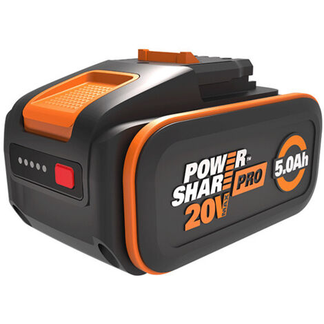 Batteria PowerShare Pro 20V 5.0Ah Alta Capacità per Utensili Worx – Ricambio Potente e Duraturo