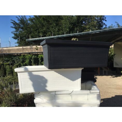 Fioriera in Polimero Monacis Millerighe Antracite cm 100 (100X47X38h)