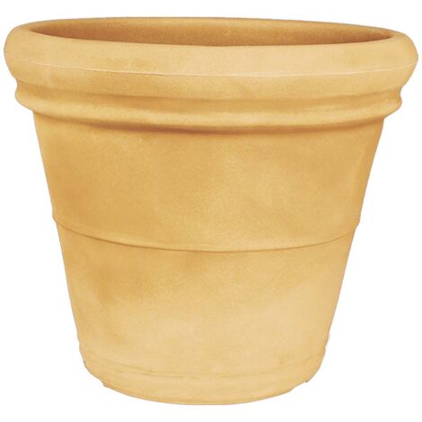 Vaso in Polimero Monacis Doppio Bordo Liscio Impruneta Ø50 (50X42h)