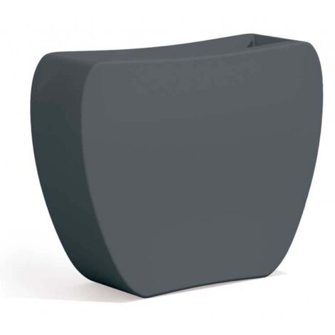 Vaso Fioriera moderna di design 100x31 H80 in polimero grigio resistente per interno ed esterno - Made in Italy - Monacis