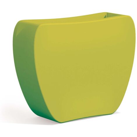Vaso da giardino in resina doppio verso double face 100x31 cm h 80 mod. Heart colore Verde