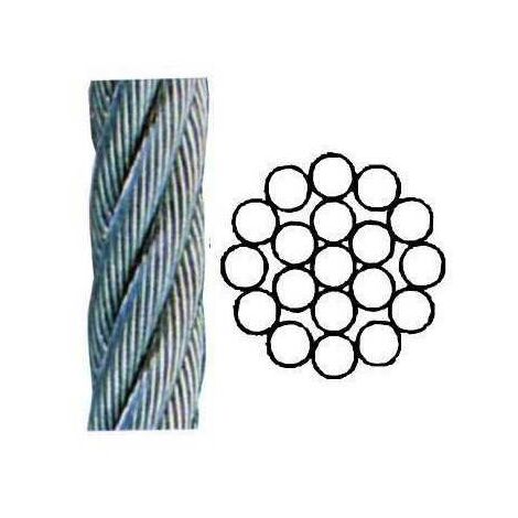 Galvanized Steel Rope 19 Wires Electrician 100 M dia. 4mm
