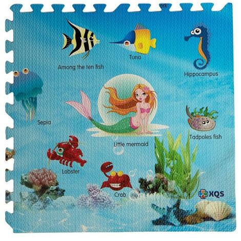 Tappeto puzzle per bambini (36 pezzi), Tappetino in schiuma con lettere e  numeri, 31,5 x 31,5 cm - Costway