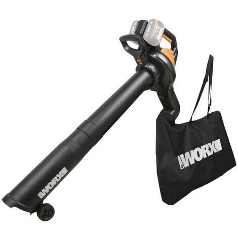 Soffiatore Aspiratore Tritatutto a Batteria 40V WG583E.9 3 in 1 Brushless per Raccolta Foglie senza Batteria - Worx