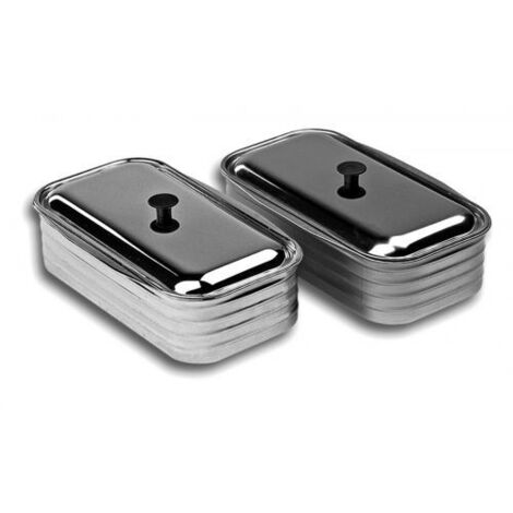 Bollitore in acciaio inox lucido con vasca da cucina per stufe a legna Nordica, dimensioni 350x180 mm con mestolo incluso (1/10)
