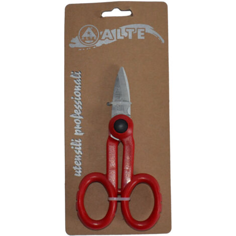 Forbici Alte Da Elettricista Cromate, Modello Retto 02375 - Attrezzo Professionale