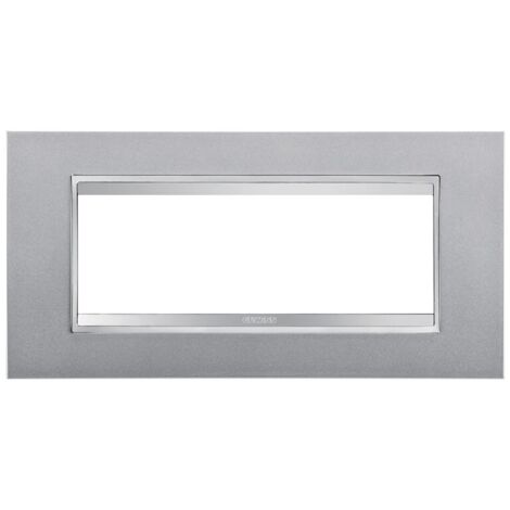 GW16206Vt Placca Lux 6 Moduli Titanio (1/2)