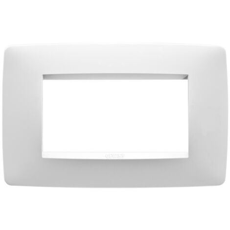 GW16104Tb Placca One 4 Moduli Bianco Latte (1/4)