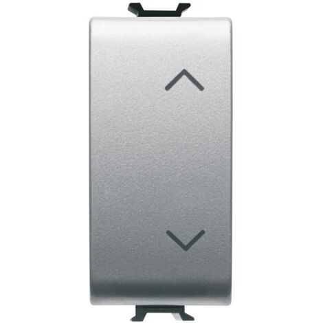 GW14140 Pulsante Unipolare con Interblocco 250V 1 Modulo 10A Titanio (1/2)