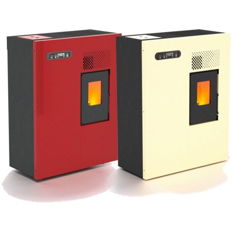 Punto Fuoco 901628600 Camilla Stufa a Pellet 5,6 kW da 40 a 100 mc Classe A+ Programmatore Termostato colore Avorio