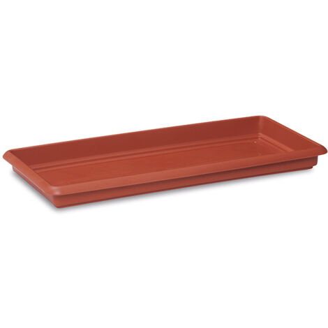 Stefanplast Sottovaso in Plastica Maxi Rettangolare Coccio 56X29