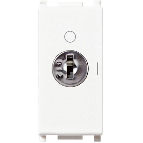 Interruttore Vimar Plana 2P 16AX con chiave Bianco 1 modulo 14083 (1/4)