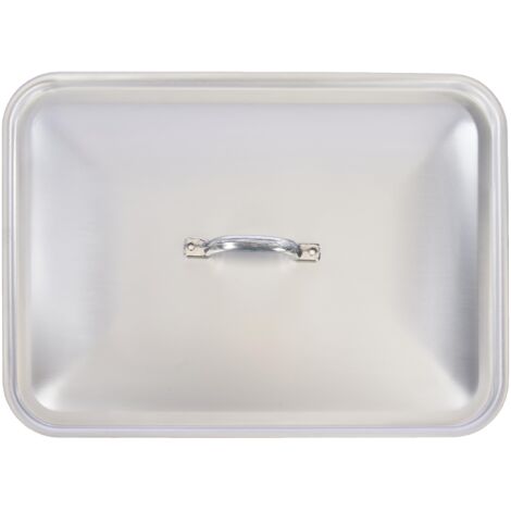 Pentole Agnelli Family Coperchio Rettangolare, Alluminio, Argento, 35 x 26 cm (1/4)