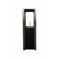 Biocamino pavimento Nevada Nero 1,5 kW – vetro frontale, altezza 120 cm, potenza decorativa – Tecno Air System